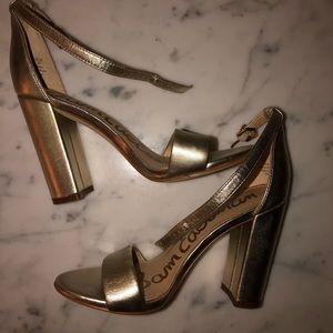 Sam Edelman Gold Heels size 4
